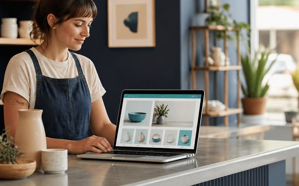 Small business website planning illustration